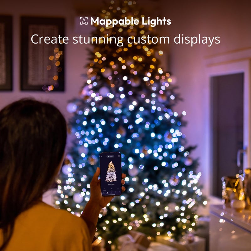 Twinkly Strings 400 LED RGB, LED Light String for in- and Outdoor, Smart LED Lights, Mappable LEDs, Compatible with Alexa and Google Home, IP44, Green Wire, 105ft - Image 3